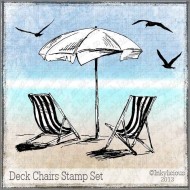 Deck Chairs Parasol Stamp