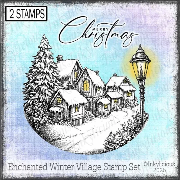 Enchanted Winter Village FREE Stencil