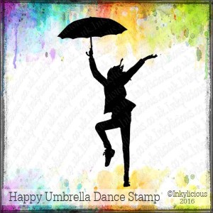 Happy Umbrella Dance Stamp