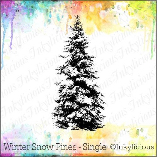 Winter Snow Pine Stamp Single