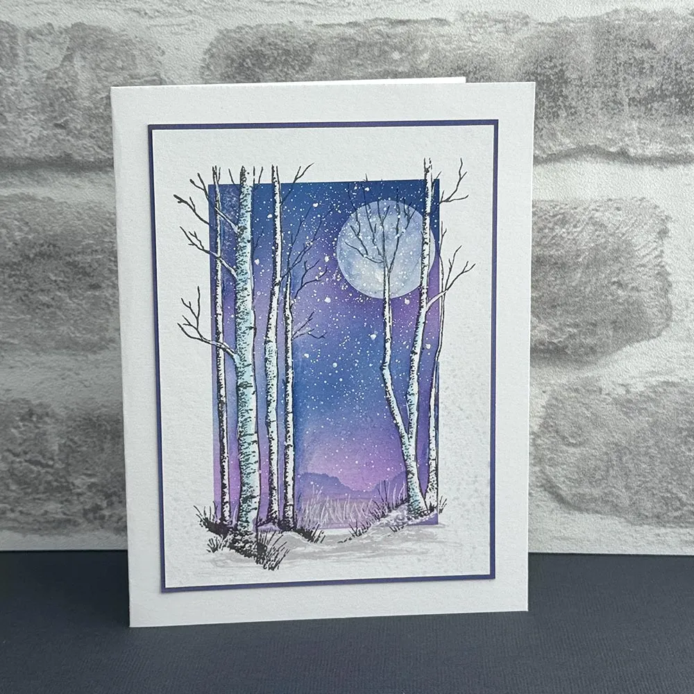 Elegant Birch Trees stamp set